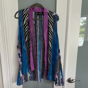 Bob Mackie Ladies XL Multicolor Sleeveless Vest